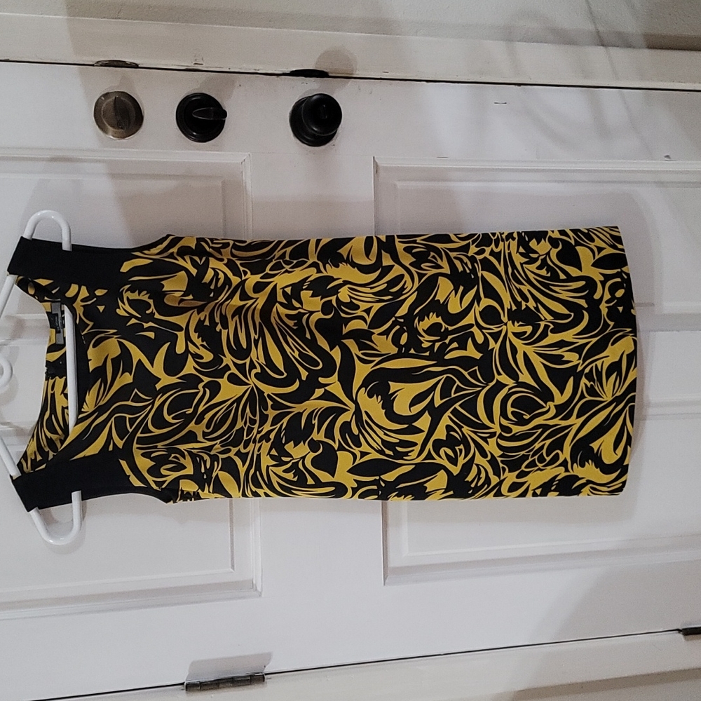 Yellow and black dress